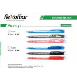 FLEXOFFICE STARTUP Retractable Ballpoint SMOOTH INK PEN 0.5mm/ 0.7MM